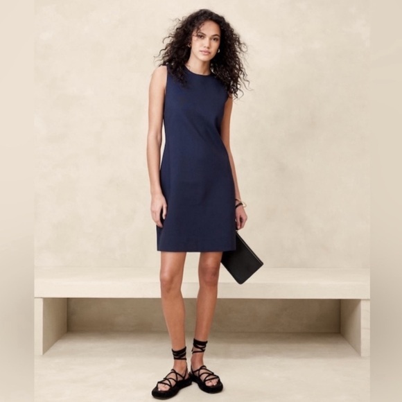 BR Navy Everywhere Ponte Sheath Dress - Picture 13 of 13
